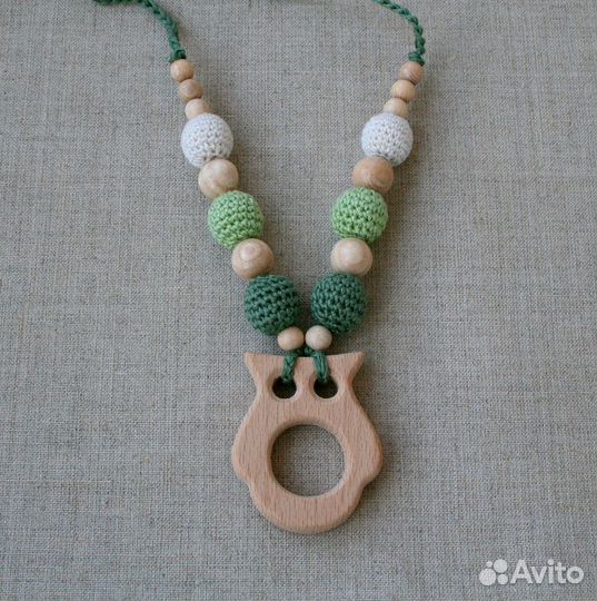 Слингобусы с прорезывателем / Вязаные бусы