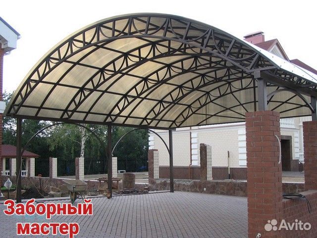 Навесы из сотового поликарбоната 3х6