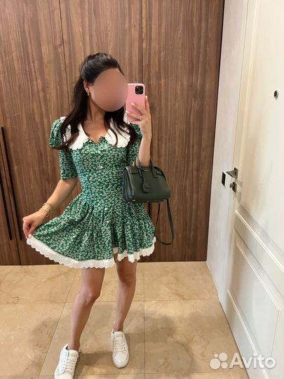 Платье летнее в цветочек с корсетом