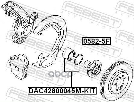 DAC42800045M-KIT к-кт подшипника ступ. пер. Ma