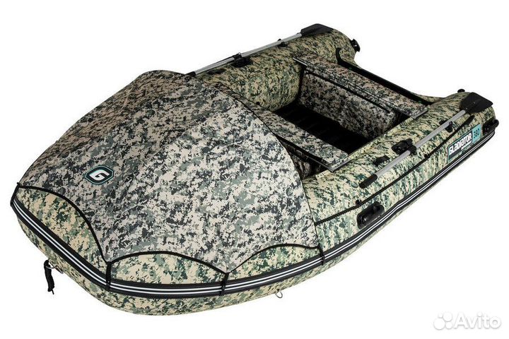 Лодка Gladiator E 380 PRO; камуфляж