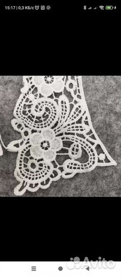 Воротник кружевной пришивной
