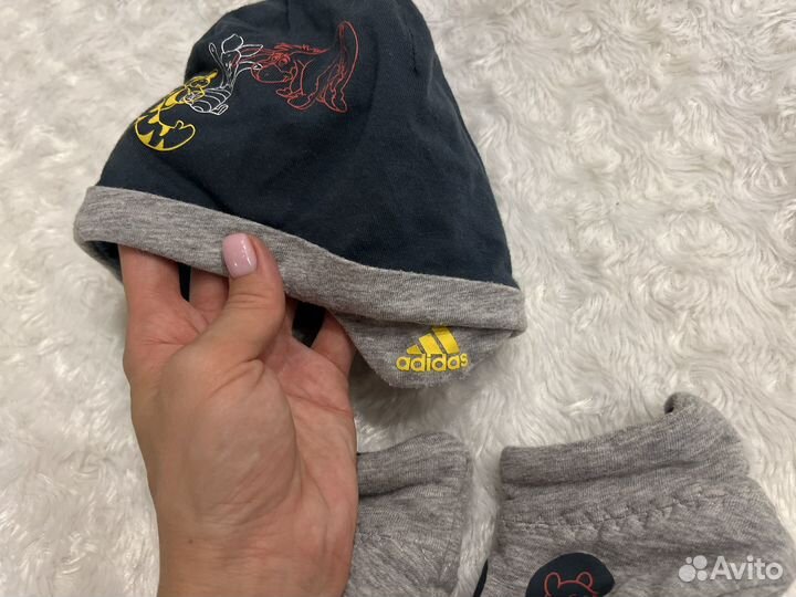 Шапка, пинетки adidas disney 40-42