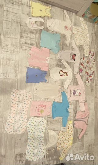 Вещи пакетом на девочку с 56 до 86 размер