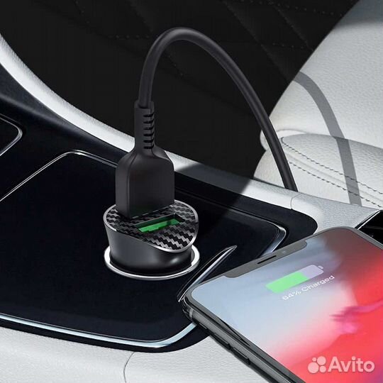 Автомобильное зарядное устройство Hoco Z39 + кабел