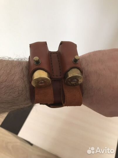 Патронташ - браслет на 2 гильзы 12к