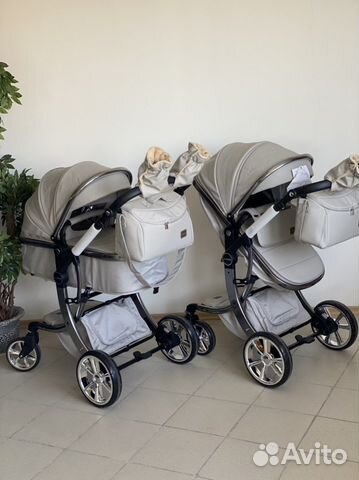Коляска- трансформер Dalux 2в1 в эко - коже