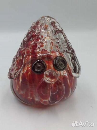Советская статуэтка собачка цветное стекло