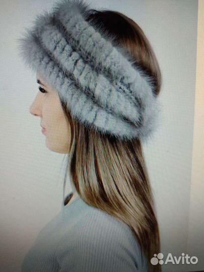 Новые повязки на голову из вязаной норки