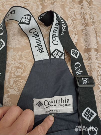 Оригинальные болоневые штаны columbia на подтяжках