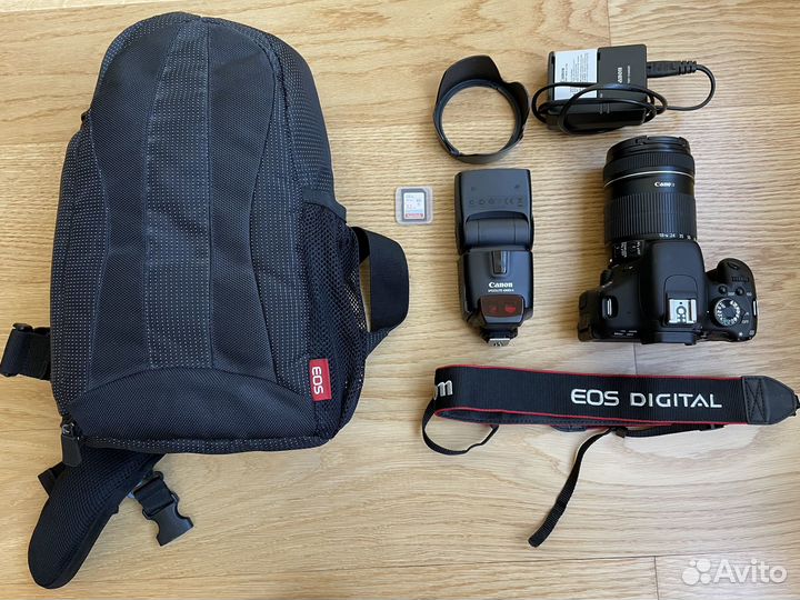 Фотоаппарат Canon EOS 600d + 18-135 + вспышка