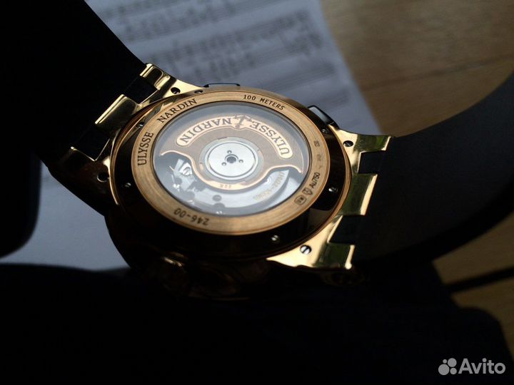 Золотые часы мужские Ulysse Nardin Dual Executive
