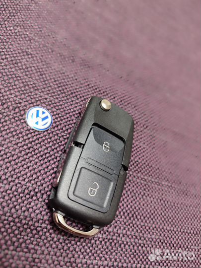 Ключ зажигания Фольксваген Volkswagen две кнопки