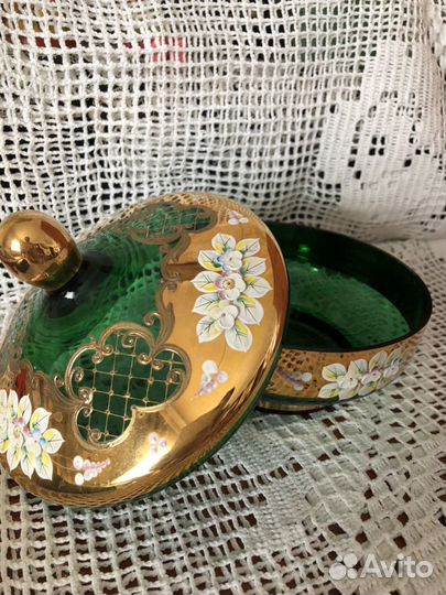 Ваза Бисквитница Богемия. Чехия Эксклюзив