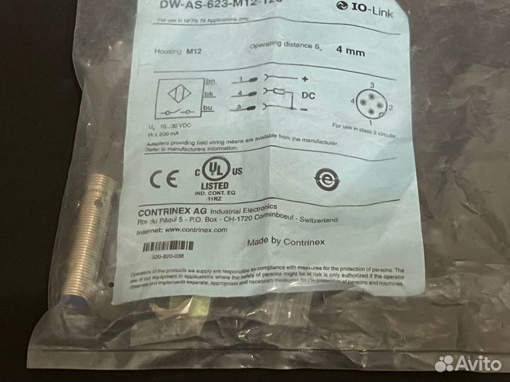 Contrinex DW-AS-623-M12-120 датчик, новый, 1 шт