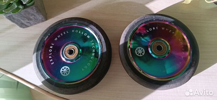 Колеса на трюковой самокат 120мм и зажим