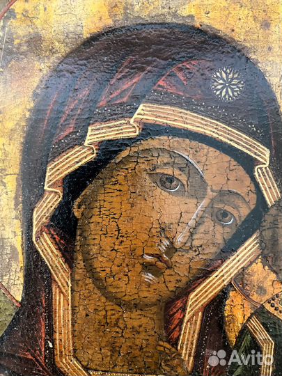 Старинная икона Пресвятая Богородица Казанская 18