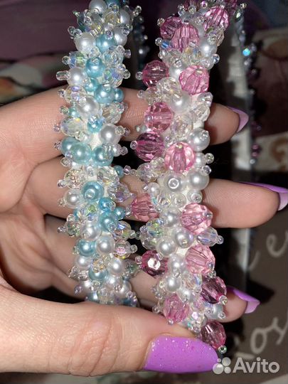 Ободок с бусинками