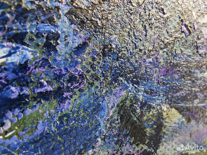 Картина на холсте цветочное поле 30 на 40 см