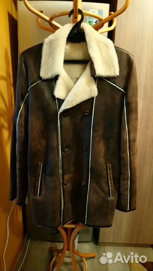 Дубленка зимняя куртка натуральная мужская 56