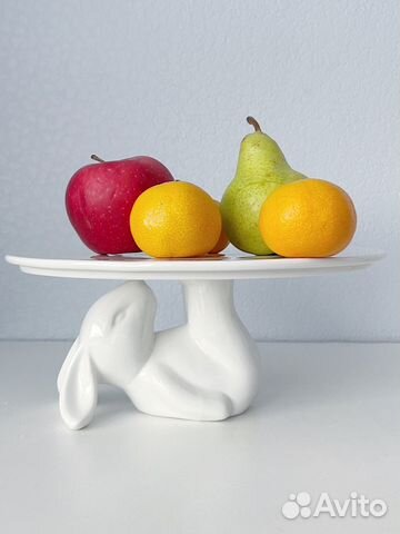 Тортница керамическая Кролик