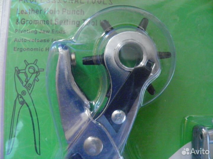 Дырокол 3 в 1 для кожи + заклепочник + клещ