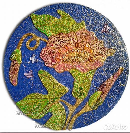 Картина панно с цветком цветочная на стену