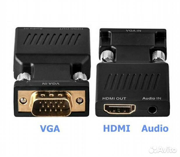 VGA to hdmi переходник адаптер конвертер с аудио