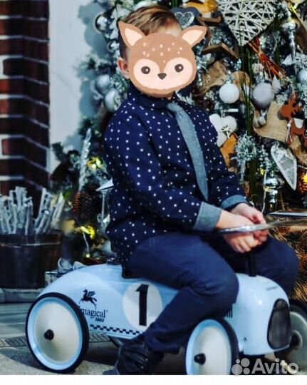 Рубашка новогодняя для мальчика 110-116