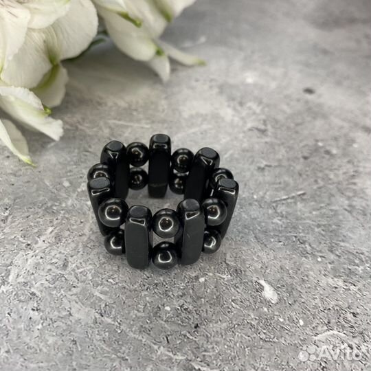 Кольцо из натурального Шунгита безразмерное