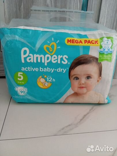 Подгузники Pampers active baby-dry