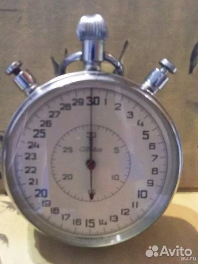 Сплит-Секундомер механический, трехкнопочный Слава