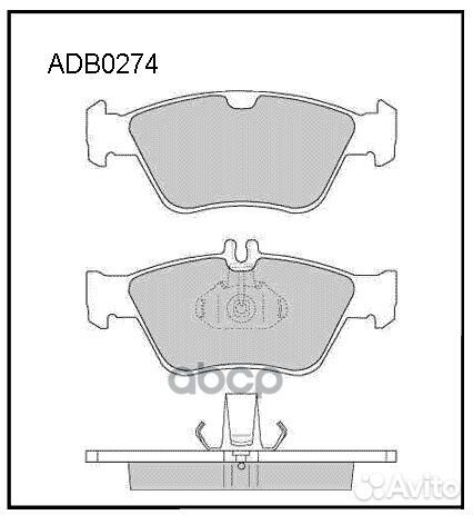 Колодки тормозные дисковые перед ADB0274 AL