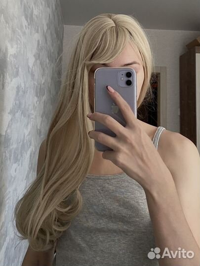 Парик блонд длинный