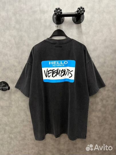 Футболка Vetements Hello my name is