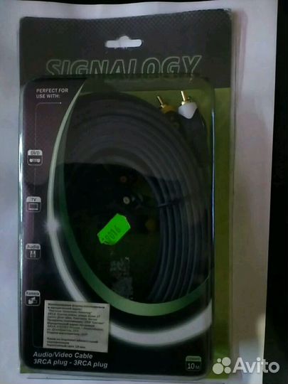 Кабель аудио-видео 3RCA-3RCA Signalogy