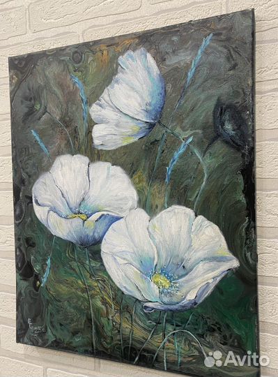 Картина масло, холст 40:50, цветы
