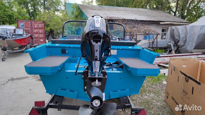 Лодка Триера 460 Фиш + Hidea 60 FEL-T EFI