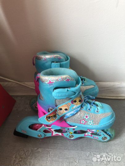 Роликовые коньки раздвижные для девочки LOL 26-29