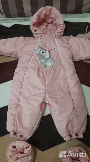 Зимний комбинезон трансформер для девочки 80