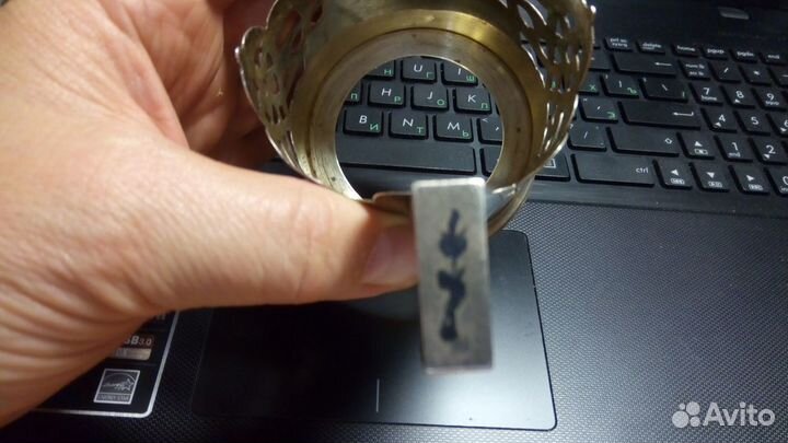 Подстаканник, серебро 875, СССР