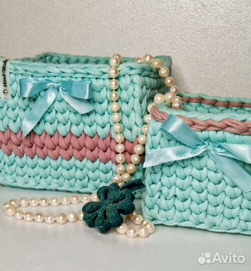 Вязанные корзины