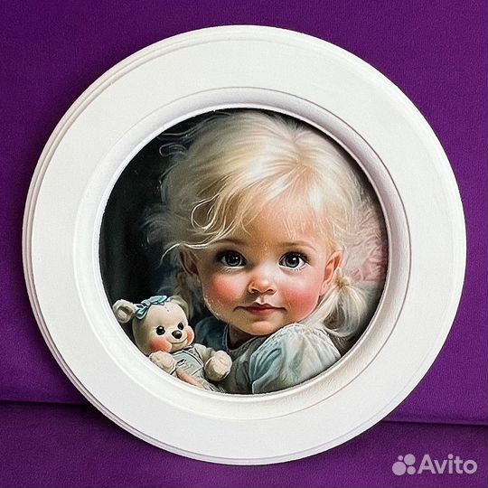 Картина Девочка с мишкой