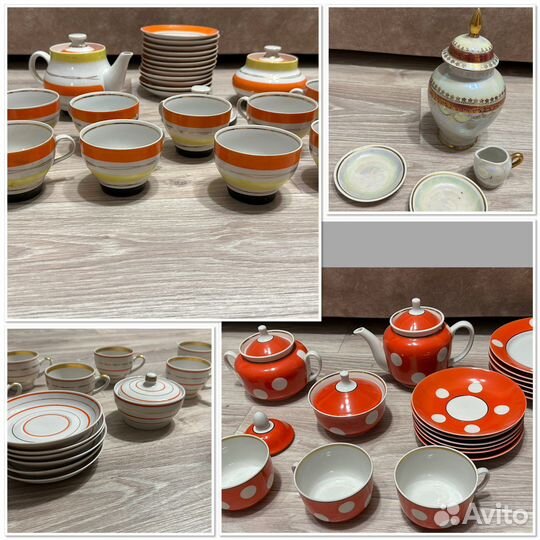 Набор чайной посуды, советский сервиз