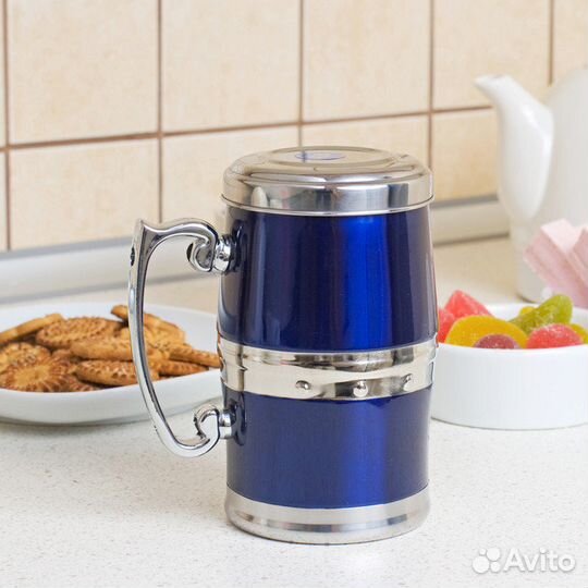 Термокружка Gentry Cup с ситечком 180мл. син/красн