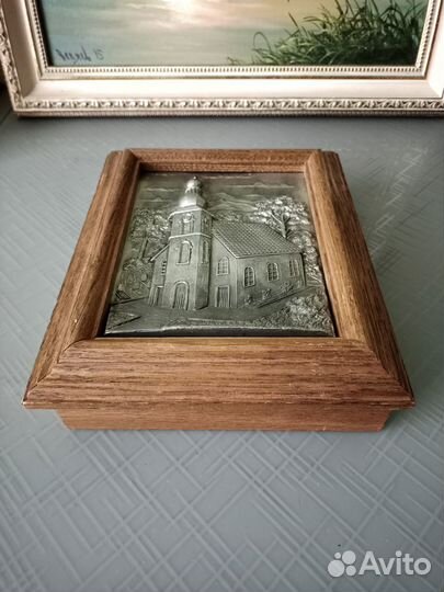 Ящик для ключей / ключница олово дерево Германия