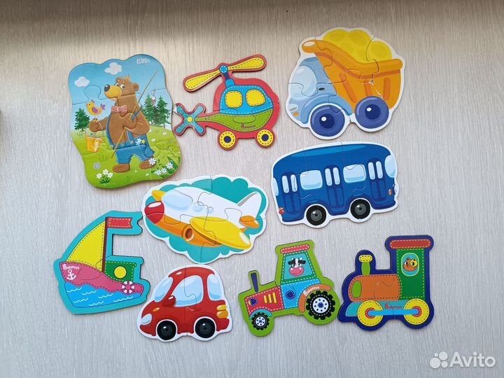 Развивающие игры (пазлы,половинки,липучки,рыбалка)