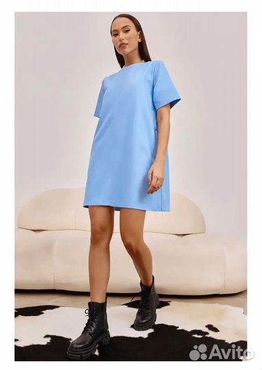 Голубое летнее платье Betop, 42-44