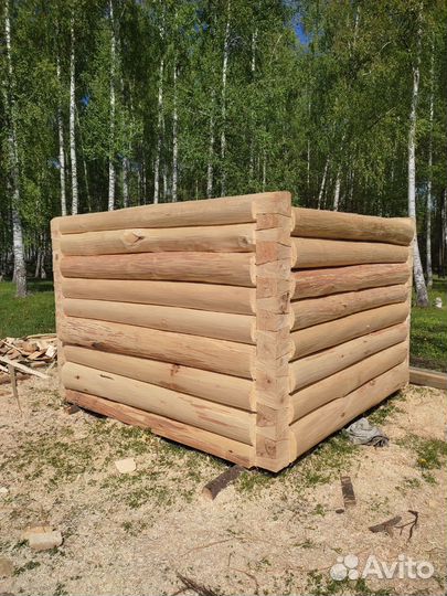 Сруб липа для бани 3x3