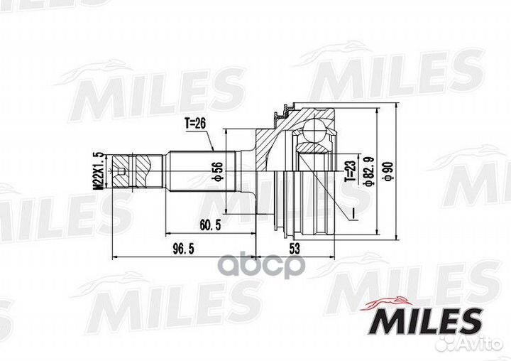Шрус toyota carina T150/T170/corolla V-viii E80
